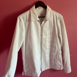 WHITE ZARA JACKET SIZE SMALL!